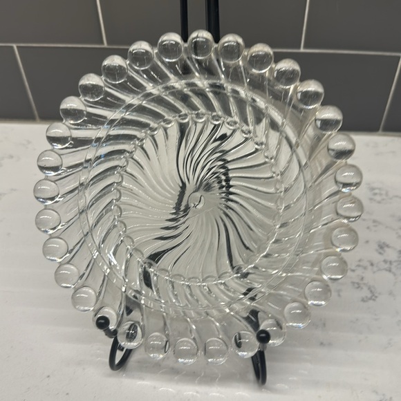 Vintage small dish Swirl and Ball Clear - Picture 7 of 7